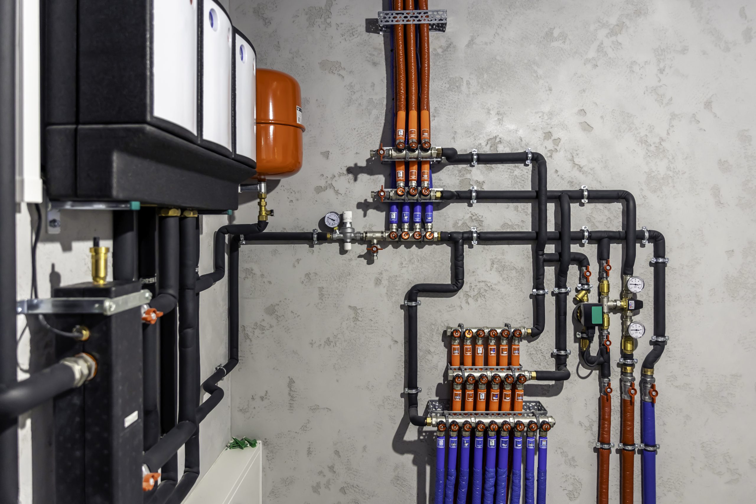 Modern boiler system in London home
